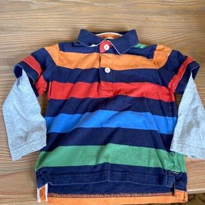 Mini Boden 18-24 long sleeve polo shirt VGUC.